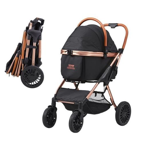 Poussette Chien - Vevor - Poussette Pour Animaux De Compagnie De Chien Charge 30 Kg 4 Roues & Freins