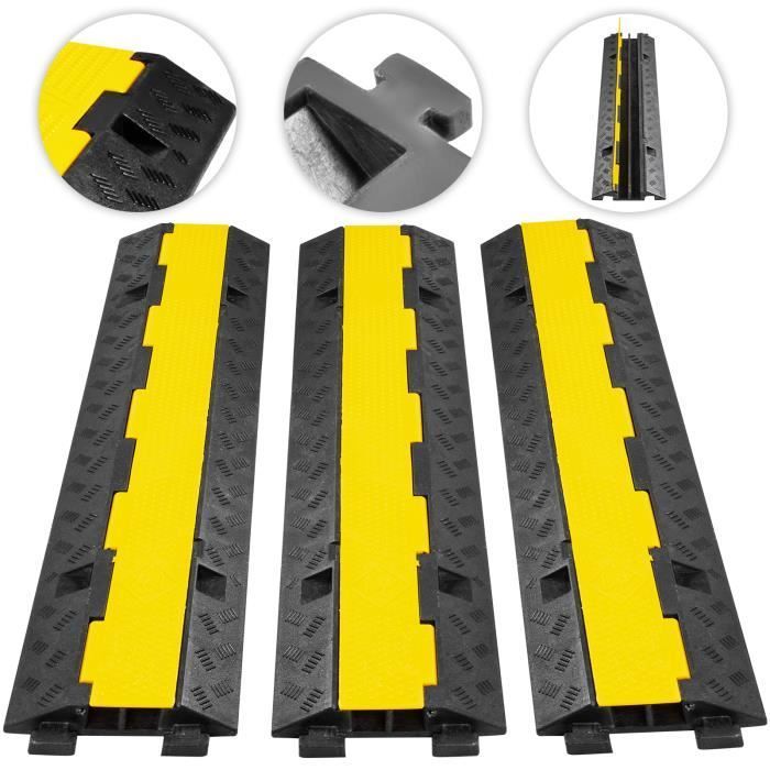 3 Pcs Rampe De Protection De Câble - Vevor - Passage Câbles À 2 Canaux - Pvc Caoutchouc Charge 5t