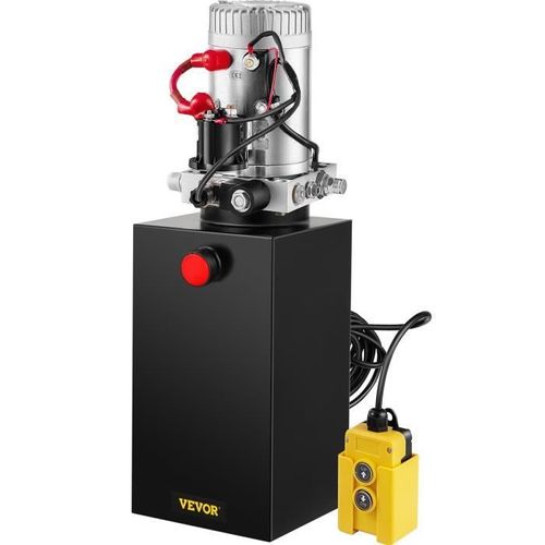 Pompe Hydraulique - Vevor - 12v - 10l - Simple Effet Avec Réservoir En Métal Panneau De Commande