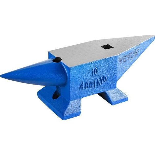 Enclume de travail en fonte avec corne - VEVOR - 10 kg - Acier dur - Bleu