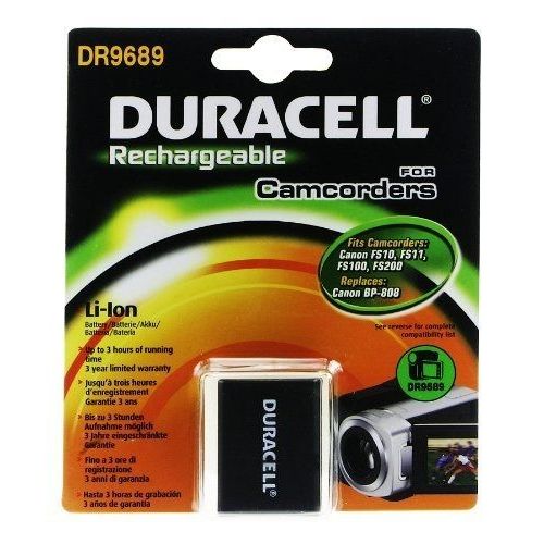 Duracell - Batterie de caméscope Li-Ion 850 mAh - noir - pour Canon FS40, FS400, XA10; iVIS HF G10; LEGRIA HF M307, HF S30; VIXIA HF G20, HF M301