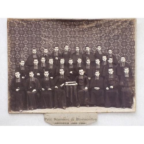Photographie Ancienne D'époque : Petit Séminaire De Montmorillon. Classe De Seconde Année 1888 - 1889