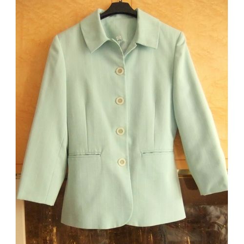 Veste De Tailleur Femme Taille 36 Vert Clair Autre