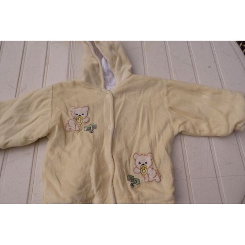 Gilet Capuche Velours Jaune 12 Mois
