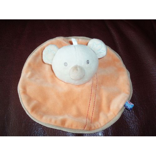 Doudou Ours Koala Rond Orange Sucre D'orge