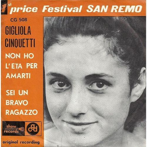 Non Ho L'eta Per Amarti / Sei Un Bravo Ragazzo