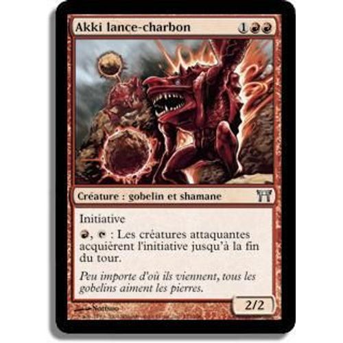 Magic The Gathering - Akki Lance-Charbon (Akki Coalflinger) - Guerriers De Kamigawa - Unco