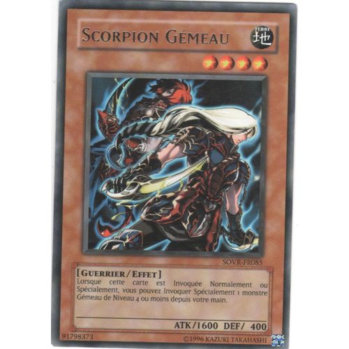 Carte Yu-Gi-Oh! "Scorpion Gémeau" Rare Sovr-Fr085