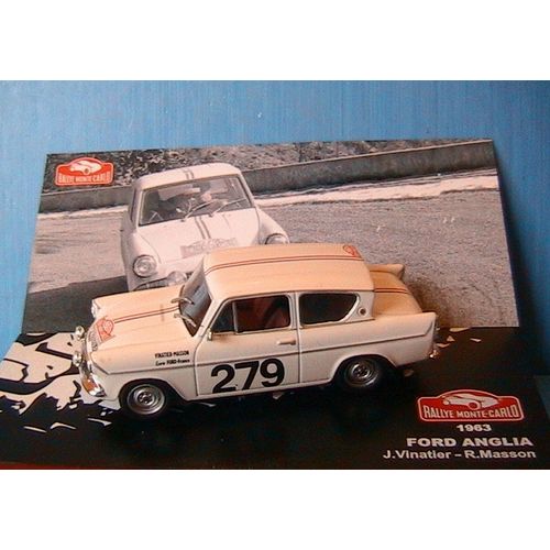 Ford Anglia #279 Rallye Monte Carlo 1963 Vinatier Masson Ixo 1/43 Altaya Rally-Ixo