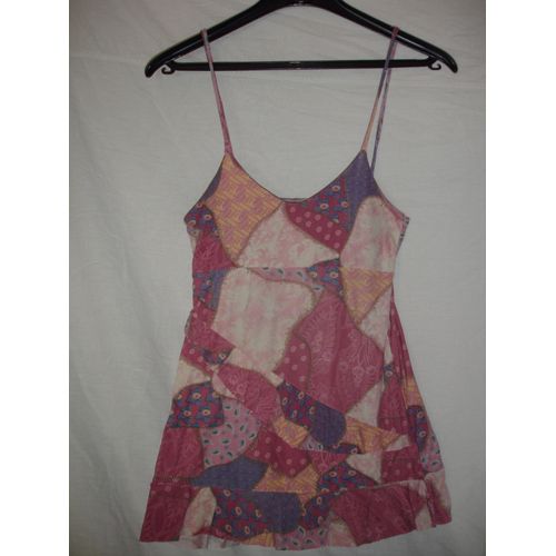 Robe Strech/ Fines Bretelles Rose&bleu&violet 4/5 Ans
