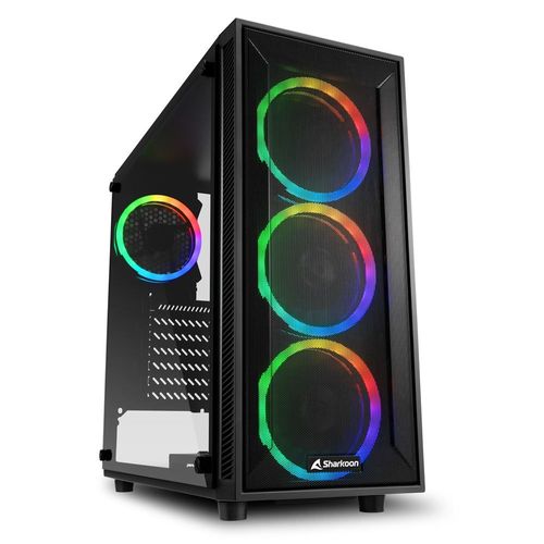 Sharkoon ATX TG4M RGB TG4M RGB - Boîtier moyen tour - Noir - RGB - Fenêtre