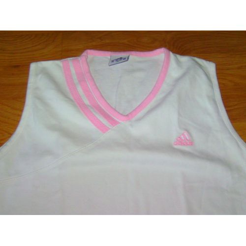 Débardeur Adidas Blanc Rose