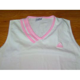 Débardeur Adidas Blanc Rose