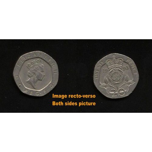 Pièce De Monnaie Coin Moeda Twenty Pence 1993 United Kingdom Grande Bretagne Royaume Uni