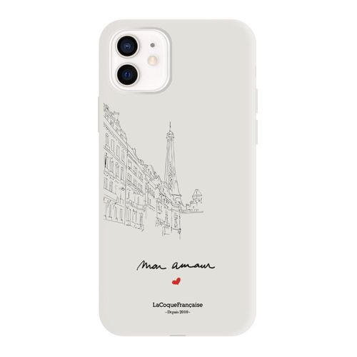 Coque Iphone 11 Silicone Liquide Douce Beige Amour Parisien La Coque Francaise.