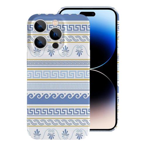 Coque Iphone Samsung Modèle Géométrique Grec Ancien Compatibilité Pour Étui 18 17 16 15 14 13 12 Plus Pro Max Galaxy S25 S24 S23 S22 Ultra Note 20