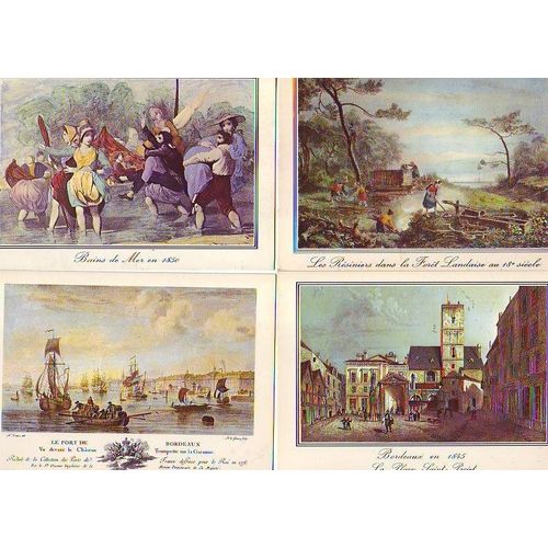 6 Cartes Postales . Bordeaux . Resiniers . Napoleon . M Sophie . Port . Bai De Mer