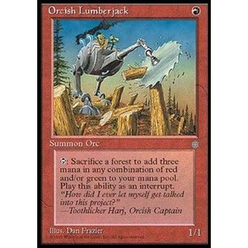 Magic The Gathering - Bûcheron Orque (Orcish Lumberjack) - Ère Glaciaire - Commune