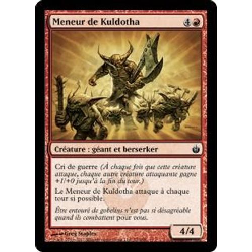 Magic The Gathering - Meneur De Kuldotha (Kuldotha Ringleader) - Mirrodin Assiégé - Commune