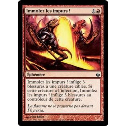 Magic The Gathering - Immolez Les Impurs! (Burn The Impure) - Mirrodin Assiégé - Commune