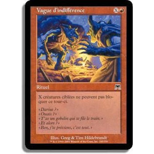 Magic The Gathering - Vague D'indifférence (Wave Of Indifference) - Carnage - Commune