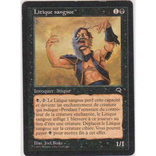 1x Litique Sangsue / Leeching Licid - Unco - Édition Tempête / Tempest - Carte Magic Mtg
