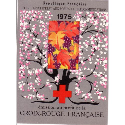 Carnet De 8 Timbres Croix Rouge Française 1975