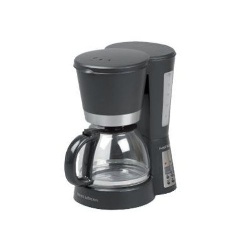 White And Brown FA 832 FASHION - Cafetière - 12 tasses - Noir mat / inox brossé