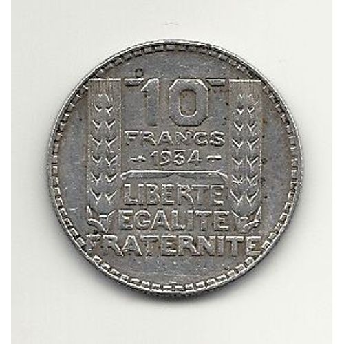 10 Francs Argent Type Turin 1934