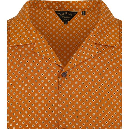 Superdry Shirt Short Sleeve Geo Tan Print Orange Taille Xl