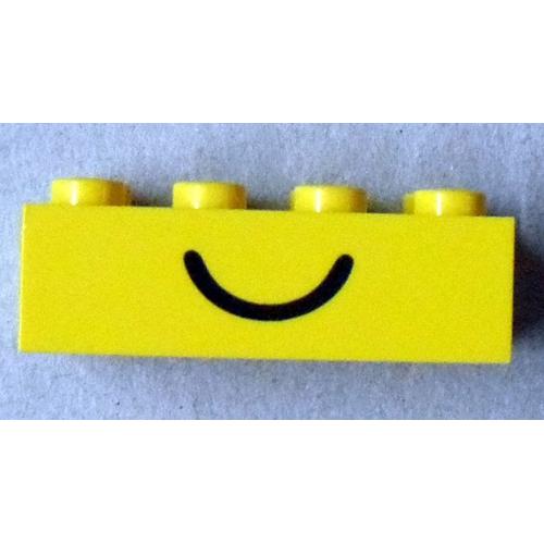 Lego Brique 2x4 Jaune Sourire - Lot De 2