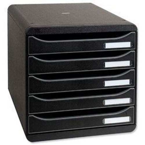 Exacompta - 309714d - Big Box - Module De Classement - 5 Tiroirs - Noir