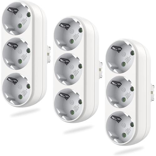 Adaptateur Voyage, 3pcs Unlverselle Europe Adaptateur de Prise, AC 250V/16A EU Plug Power Supply UA ES NL Socket Converter Socket Europe