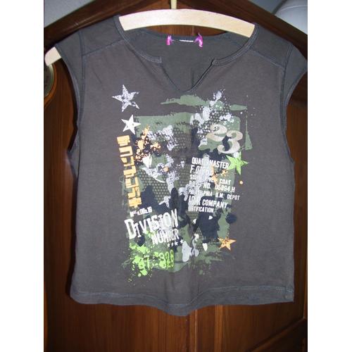 T-Shirt Okaou T 12 Ans Vert Comme Neuf