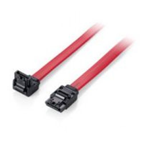 Equip - Câble SATA - Serial ATA 150/300/600 - SATA (F) incliné pour SATA (F) - 50 cm - verrouillé - rouge
