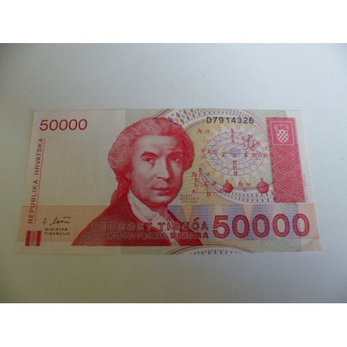 Croatie 50 000 Dinara 1993  Unc / Neuf !!
