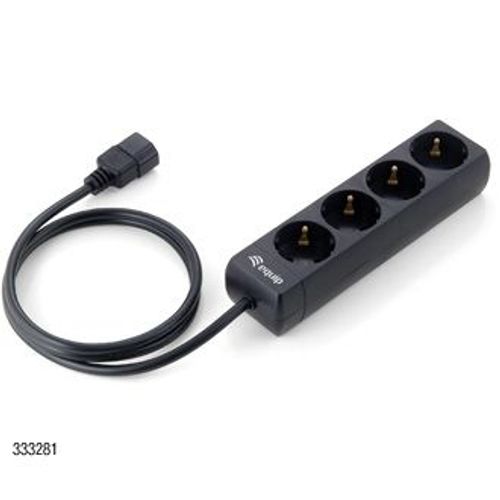 equip - Coupe-circuit - CA 220-240 V - 2.2 kW - entrée : IEC 60320 C14 - connecteurs de sortie : 4 - 1.1 m cordon - Europe - noir