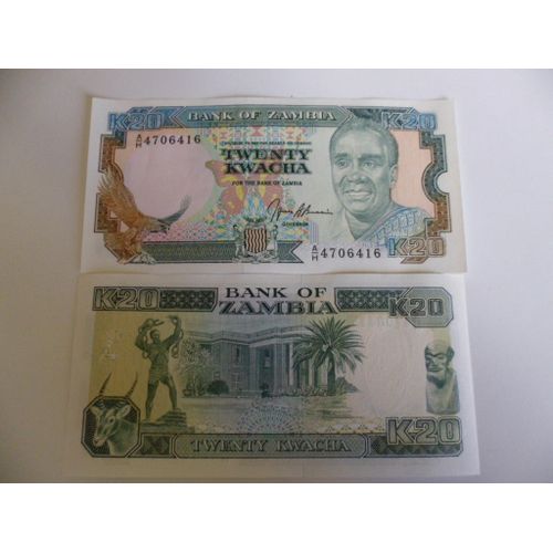 Zambie 20 Kwacha Unc / Neuf !!