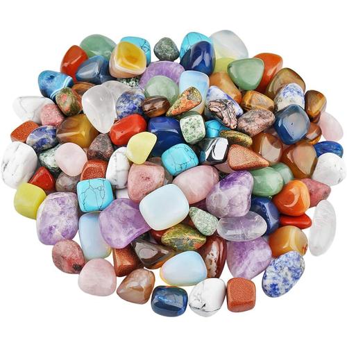 Polie Irr¿¿guli¿¿re Chakra M¿¿lang¿¿e Pierre D¿¿corative, Reiki Pierre Pr¿¿cieuse Naturelle Cristaux pour Collection Jardin Fabrication de Bijoux, Lot de 460 Gram