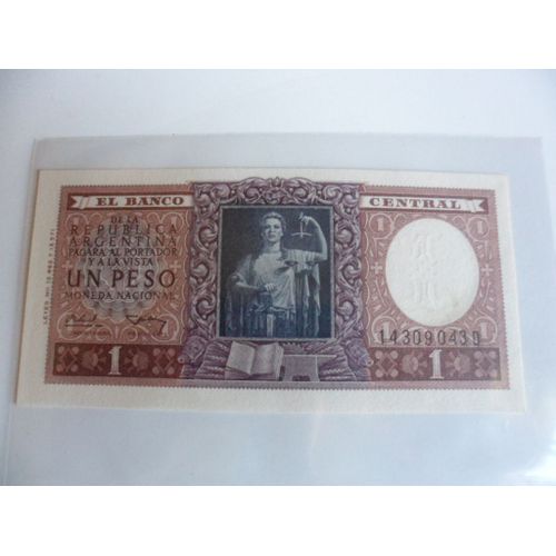 Argentine 1 Peso 1952  Unc / Neuf !!