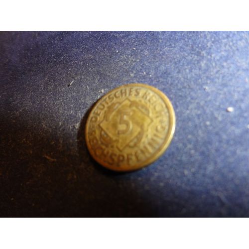 Allemagne,Weimard,5 D Reich Pfennig,1925 D