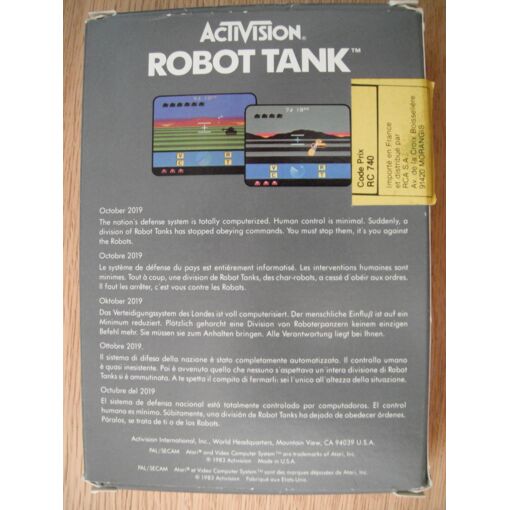 Jeu Vidéo Robot Tank Pour Atari 2600 - Bon état - Rétro Gaming