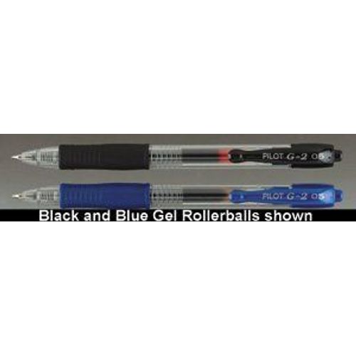 Pilot - G2 - Stylo À Bille - Pointe Fine Rétractable - Encre Gel Rouge - Corps Plastique Avec Grip Caoutchouc - Lot De 12