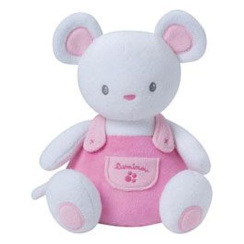 Jemini - Doudou Luminou Souris Rose - 25 Cm
