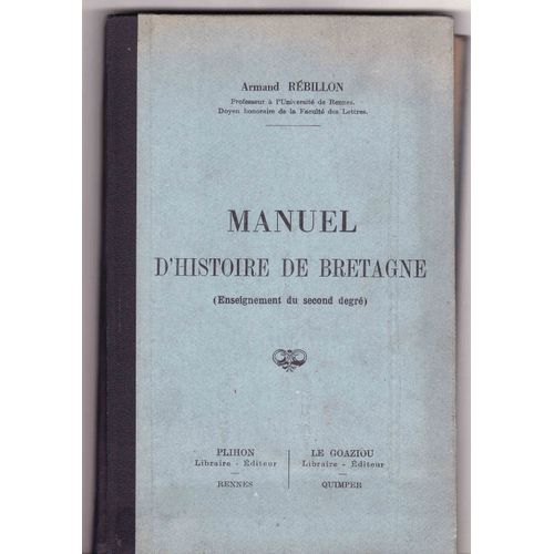 Manuel D Histoire De Bretagne (Enseignement Du Second Degré)