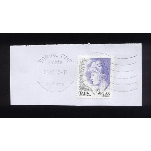 Timbre Italie Oblitéré Used Stamp 0,85 Eur La Femme Et L'art Italia Sur Fragment Wns N° It009.04