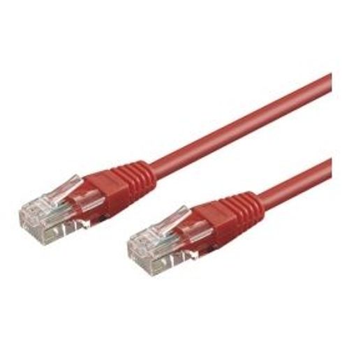 goobay - Cordon de raccordement - RJ-45 (M) pour RJ-45 (M) - 2 m - UTP - CAT 6 - rond - rouge