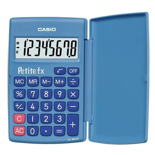 CASIO calculatrice LC-401 LV-BU, fonctionne avec pile