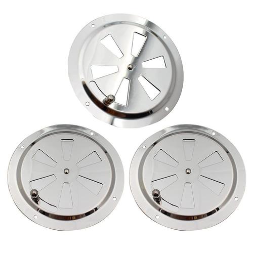 3 Pi¿¿Ces Grille De Ventilation Ronde, Rosette De Ventilation En Acier Inoxydable Grille D'a¿¿Ration 125 Mm, Ouverture D'a¿¿Ration R¿¿Glable Ventilateur ¿¿ Branchies, Pour Fumeurs, Camping-Cars