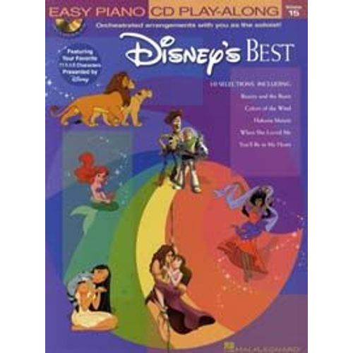 Disney's Best - Easy Piano Play-Along Vol. 15 Book/Online Audio